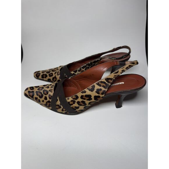 Donald J Pliner Shoes Womens Size 8 Leopard Slingback Pointed Toe Heels LOIS S4 - Picture 11 of 15